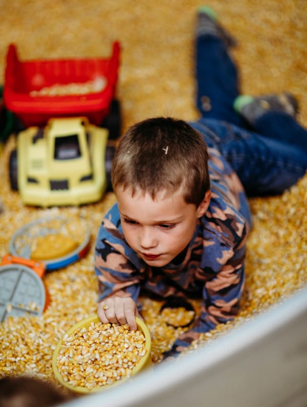 Little Boy Playing - Hands On Ag Education - Highland County Fair - Monterey, Virginia
