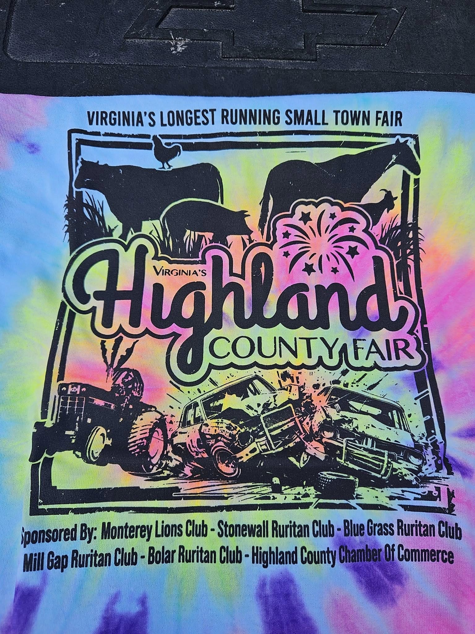 Highland county fair tie dye tshirt